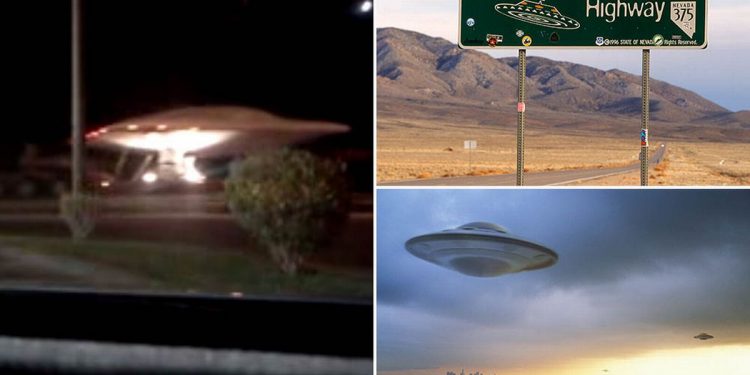 Watch mysterious ‘alien spaceship’ being towed by trucks near secret Area 51 base