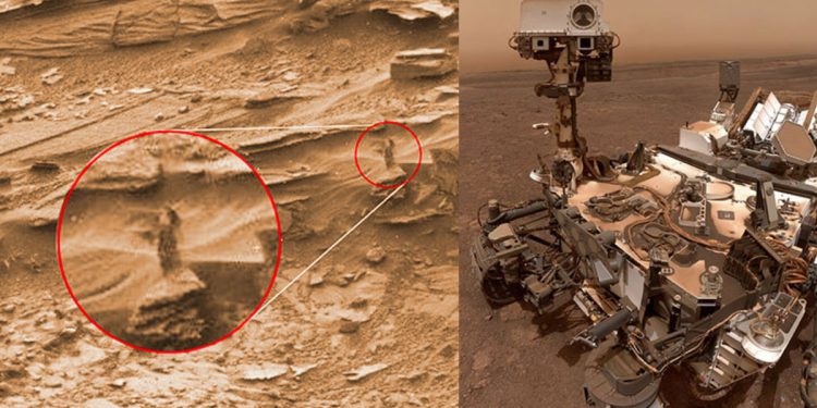 A Strange Female Creature on Mars Capture  Stalking NASA’s Curiosity Rover (VIDEO)